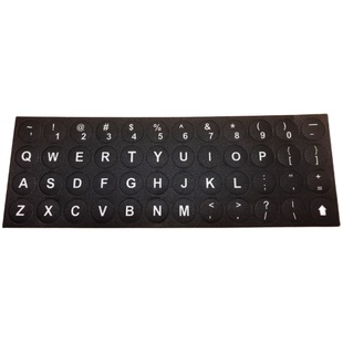圆形透明键盘贴纸按键贴膜台式电脑笔记本字英文仓颉注音韩语俄语