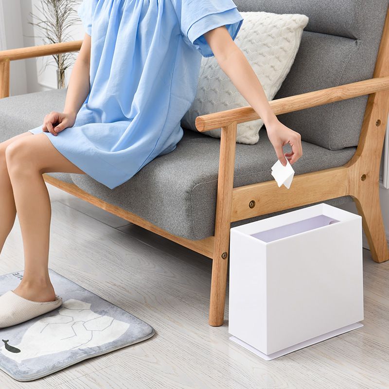 日式方形创意卫生间办公室卧室客厅欧式无盖夹缝纸篓家用垃圾桶