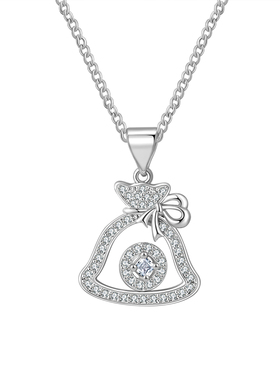 钱袋项链女925银原创锁骨链新款