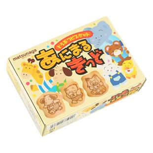日本进口matsunaga松永儿童饼干宝宝磨牙动物香脆奶油饼干小吃25g