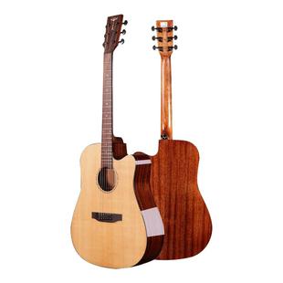 泰玛TYMA吉他民谣考级D3系列女生木吉他初学者男女生专用电箱吉他