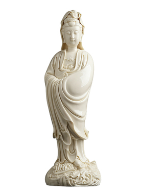 戴玉堂陶瓷周金田《渡海观音》收藏非遗商务高端送礼摆件家居饰品