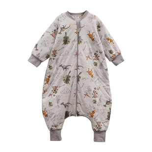 呼西贝睡袋宝宝春秋款6.0男宝宝睡袋儿童恐龙 婴儿通用贝芙防踢被