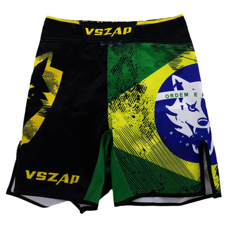VSZAP健身泰拳短裤巴西国旗MMA散打跑步潮训练格斗搏击武林风运动