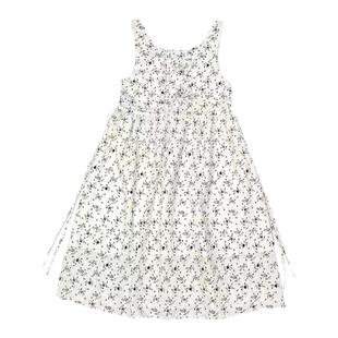 Punkhoo 白色碎花连衣裙女夏季新款小个子森系清新初恋无袖背心裙