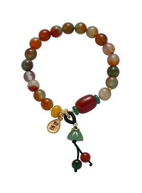 新中式天然石民族风莲蓬手链国潮设计感新款如意手串女秋冬礼物