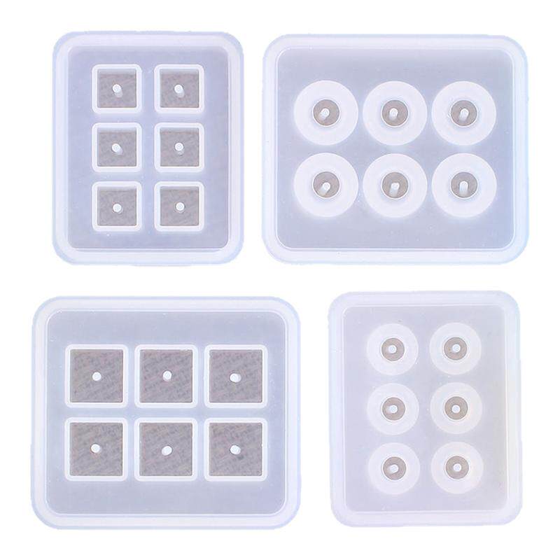 水晶滴胶模具6格带孔珠子