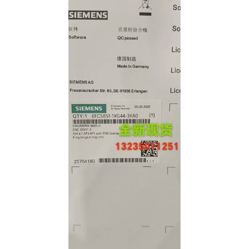 6FC5851-1YG41-4YA0-ZZB01M06  数控系统 伺服单元