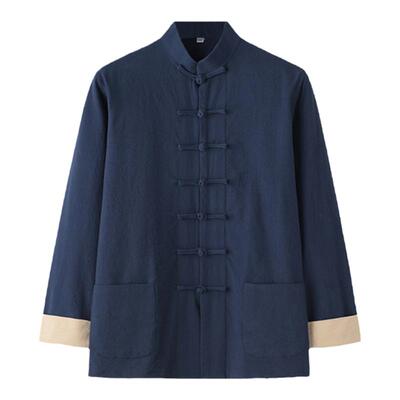 太极服棉麻汉服中山服
