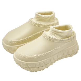 手术室防水棉拖鞋加绒男款冬天2025新款外穿防滑厚底增高护士鞋女