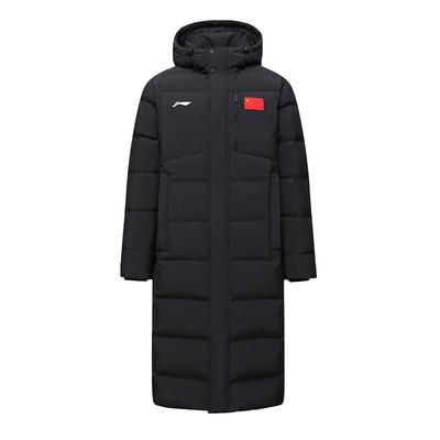 李宁长款防风保暖加厚羽绒服