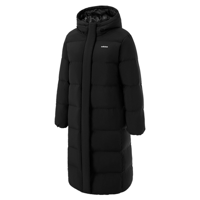 阿迪达斯鸭绒女长款羽绒服