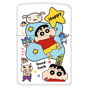 zippo打火机正品蜡笔小新动漫女友煤油高颜值七夕情人节生日礼物