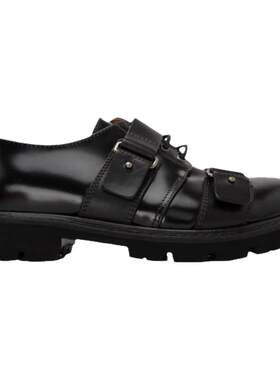 EMPORIO ARMANI 犊牛皮双塔口男德比休闲皮鞋银泰百货 301604