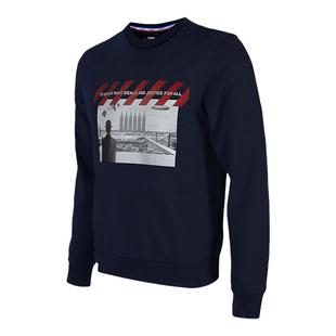 埃森图一体加厚抓绒冬季棉质保暖运动休闲卫衣套头男士圆领外套