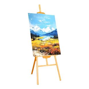 美术生专用油画架4k画板素描写生支架式展示架木头画架可折叠便携儿童桌面美术绘画架子素描展示架子木质画架