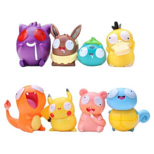 可爱卡通动漫精灵宝贝公仔模型盲盒杰尼龟小火龙车载桌面装饰摆件