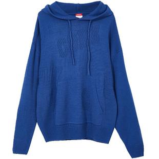 杰克琼斯奥特莱斯男装新款毛衣纯色织花舒适衣服潮连帽针织衫男士