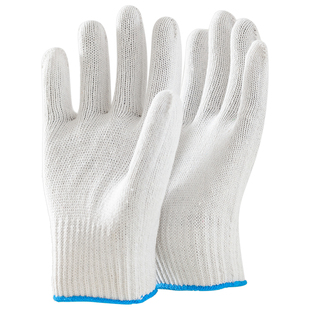 劳保手套棉线手套男耐磨耐用工作干活防滑手套女劳动工作白线手套