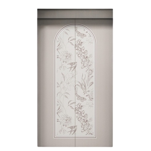 法式电梯门贴纸高级入户门一梯一户装饰贴膜改色加厚温馨移门贴画