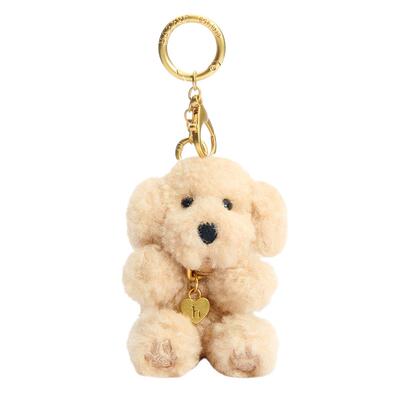 Hazzys哈吉斯狗狗公仔钥匙扣时尚毛绒挂件背包配件