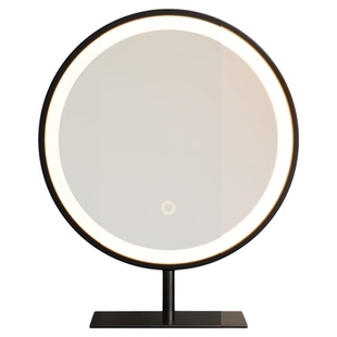 轻奢旋转台式镜子高级梳妆台镜子桌面立式化妆镜卧室梳妆镜智能镜