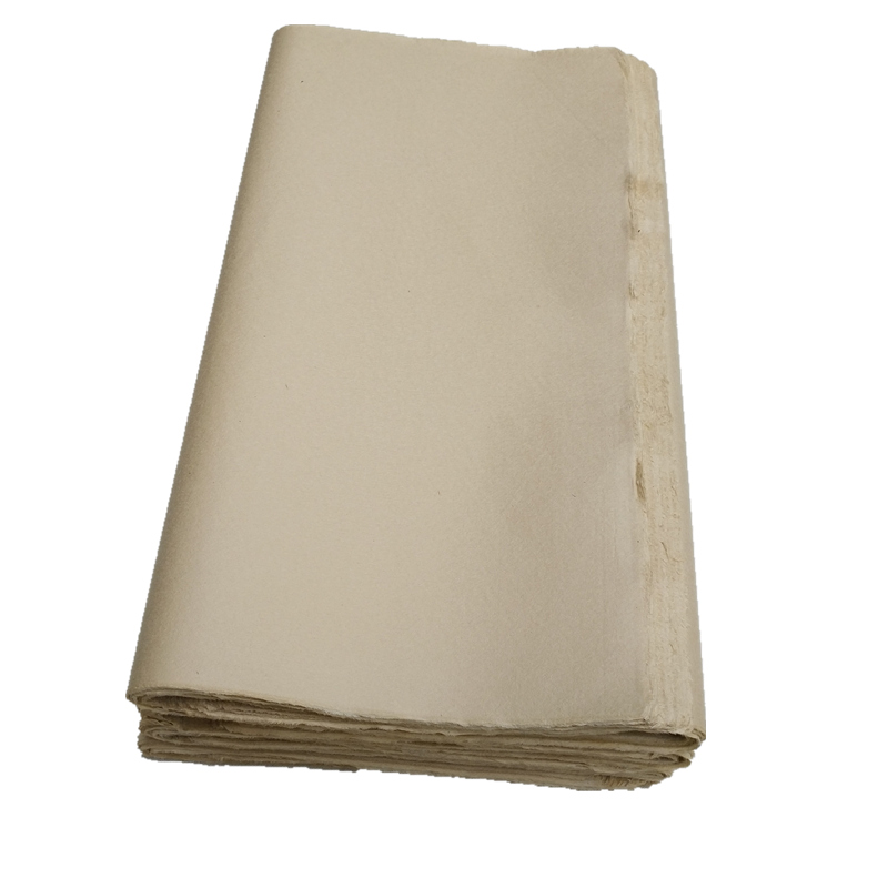 纯手工 加厚无格毛边纸 半生熟宣四川夹江蔡伦纸竹纸毛笔书法练习