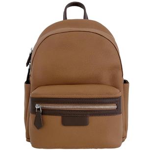 jpjclassic头层牛皮双肩包女撞色休闲旅游背包大容量书包百搭