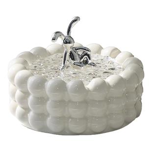 轻奢陶瓷烟灰缸家用客厅高级感创意个性高档大气上档次防飞灰摆件