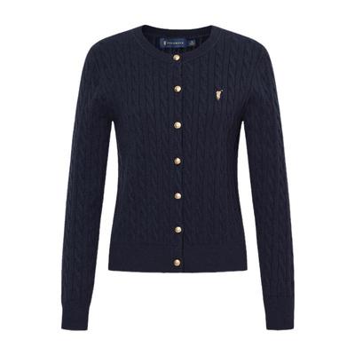 POLOWALK修身针织衫女学院风开衫