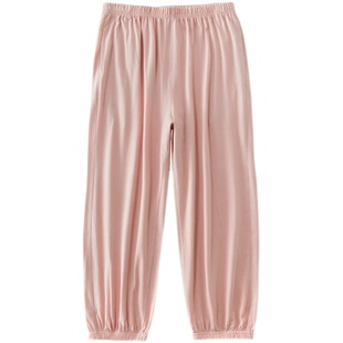 睡裤女夏九分裤居家裤纯棉空调裤八分裤针织裤子全棉防蚊裤家居裤