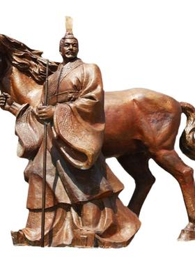 大型历史名人将军骑马人物雕像定制户外园林景观广场雕塑厂家直销