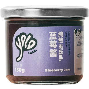 有乐岛/纯熬蓝莓酱90%果肉无添加果胶白砂糖蓝莓果酱