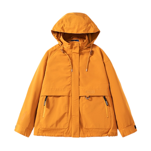 outdoor products黄亦玫同款秋户外徒步登山防泼水保暖连帽外套女