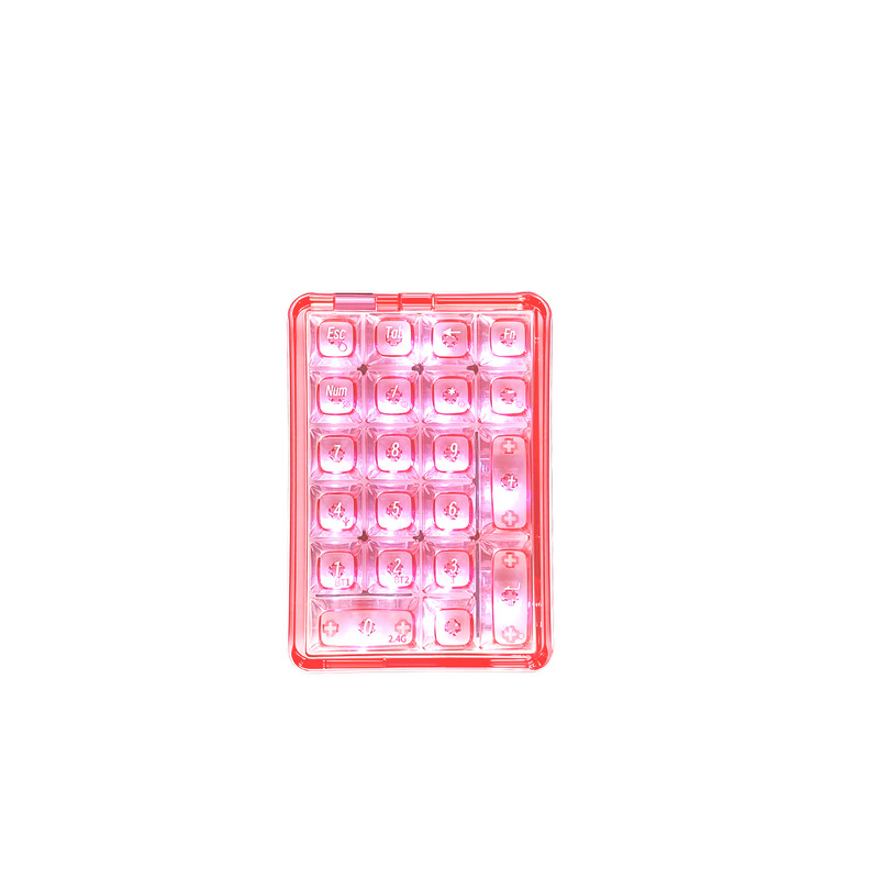 ColorReco F21透明三模机械数字小键盘有线外接蓝牙无线财务办公