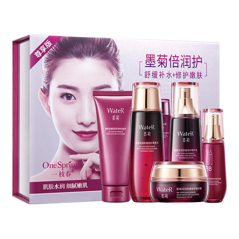 一枝春墨菊深润舒缓修护五件套