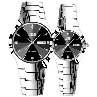 新款正品1314钨钢情侣款一对手表女防水夜光韩版时尚男表女表机械