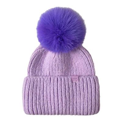 针织帽MJUK女真狐狸毛球冷帽