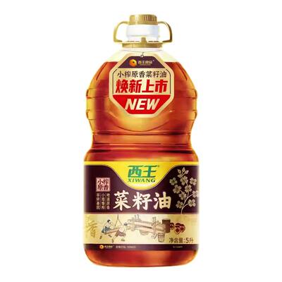 西王小焙慢榨原香菜籽油5L非转基因浓香美味营养丰富烹饪佳品油