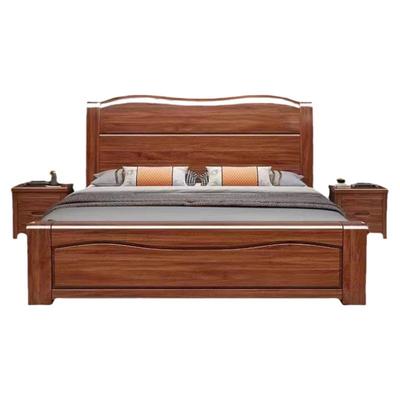 胡桃木中式实木床双人床储物经济