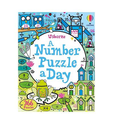 【预售】一天一个数字谜英文儿童趣味Phillip Clarke进口原版书平装3岁-6岁A Number Puzzle a Day Usborne children’s books