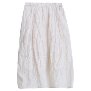 ltyp旅途原品 新店专享五折NO.174 桑蚕丝棉质皱感O型半身裙女春