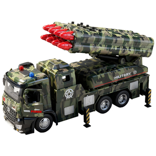 超大号合金电动导弹车玩具军事模型火箭炮发射车儿童炮弹车男孩
