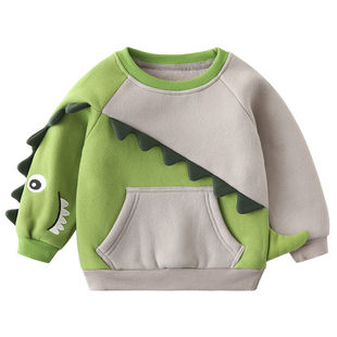 男童卫衣春秋2026新款童装秋装男孩春装宝宝洋气薄绒外套儿童上衣