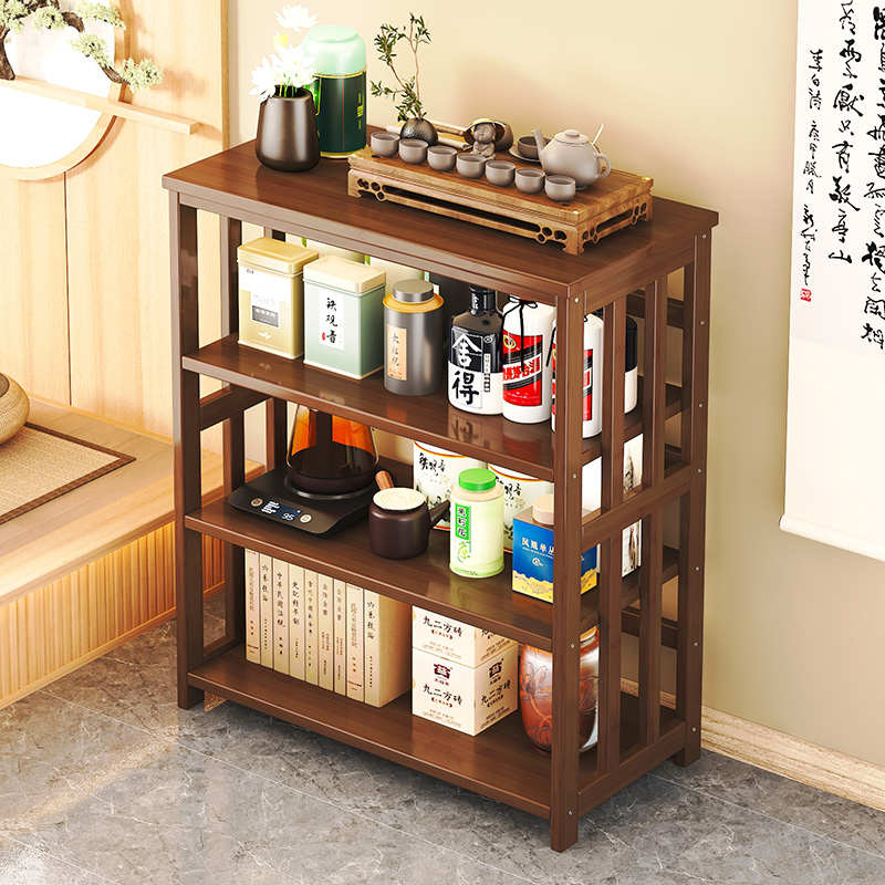茶水柜办公室置物架家用客厅收纳储物架子多层茶叶展示柜餐边柜子