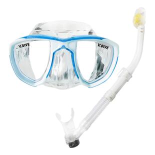 vdive潜水镜近视装备浮潜三宝全干式呼吸管套装 潜水眼镜游泳面罩