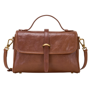 【新年礼物】暇步士植鞣牛皮手提包女邮差包大容量通勤单肩斜挎包