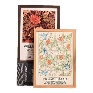 后现代威廉·莫里斯抽象印花复古小众艺术装饰画芯插画海报自贴画