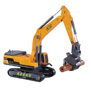 德立信儿童工程车模型挖掘机玩具破碎锤抓木机抓石机男孩套装系列