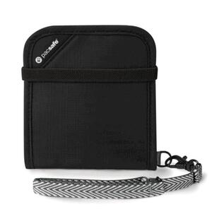 香港直邮Pacsafe两折防盗银包黑色简约休闲防消磁OP10556100旅行